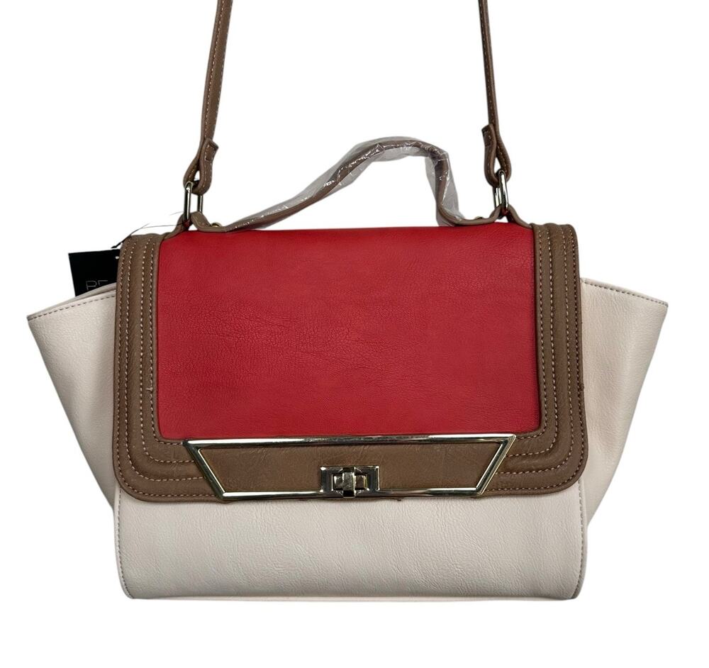 INC International Concepts Coral Combo Fendel Top Handle Crossbody Bag Purse NWT